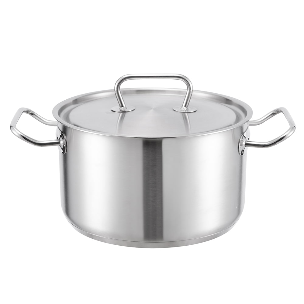 20*11,5CM Dobbelt sidehåndtak i rustfritt stål lokk lagerpotte JY-20115DGB
