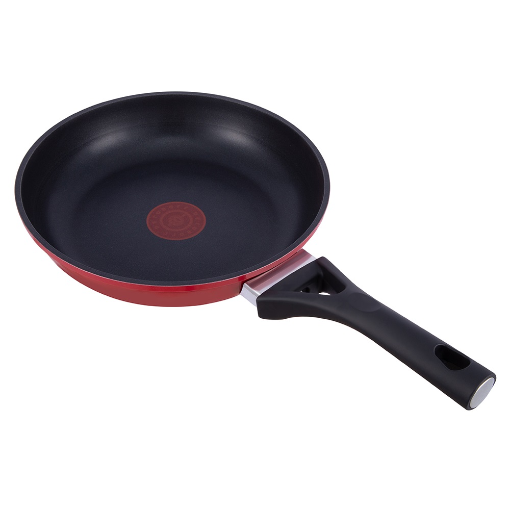 28*5,5 cm non-stick rød termokrom flekk aluminium stekepanne uten lokk JY-HHDL22-2855