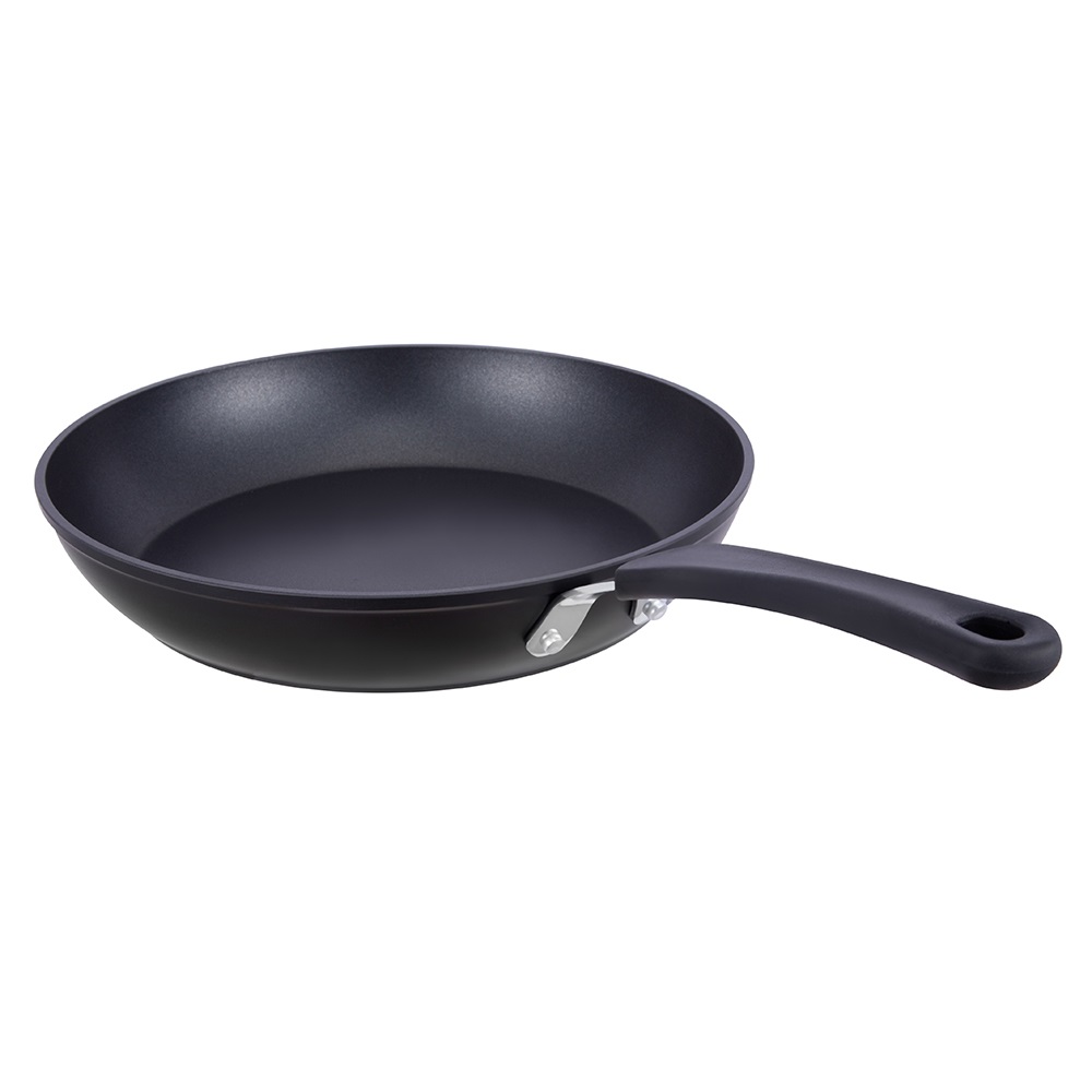 28*5,3cm sort non-stick aluminium stekepanne uten lokk